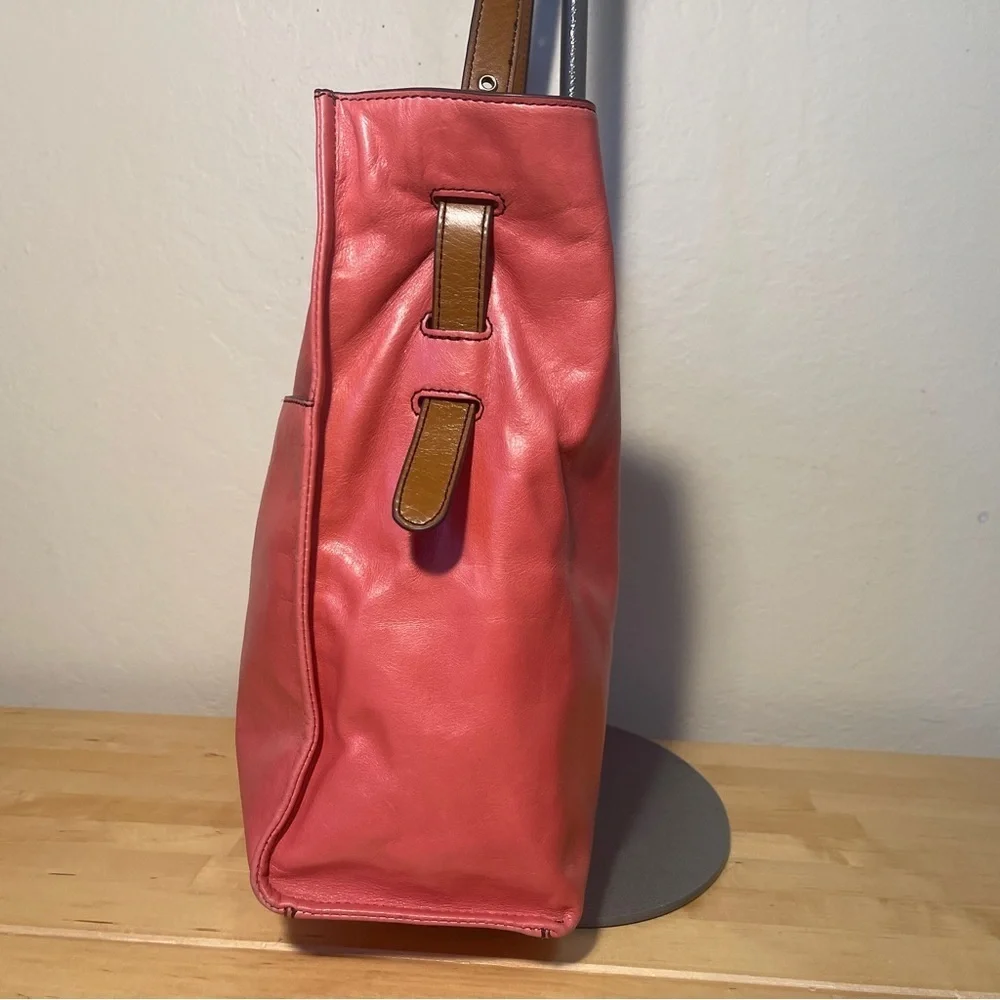 Park Tote Leather Handbag, Blossom.